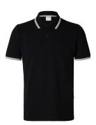 Slhslim-Atlas Sport Ss Polo Selected Homme Black