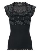 Rwbalta Ss Lace Top Rosemunde Black