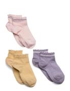 Petra Sneaker Socks - 3-Pack Mp Denmark Purple