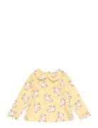 Baby Freedom Bird All Over Collar T-Shirt Bobo Choses Yellow