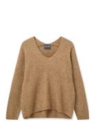 Mmthora V-Neck Knit MOS MOSH Brown