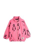 Penguin Fleece Jacket Mini Rodini Pink