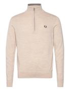 Classic Half Zip Jumper Fred Perry Cream