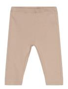 Leggings Rib Newborn Lindex Beige