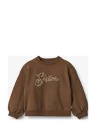 Sweatshirt L/S Embroidery Eliza Wheat Brown