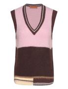 V Neckline Vest, 2283 Alpaca Stripe STINE GOYA Pink