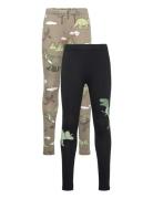 Leggings 2 Pack Dino Lindex Khaki