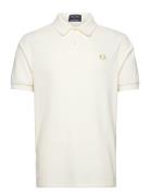 Open Waffle Polo Shirt Fred Perry Cream