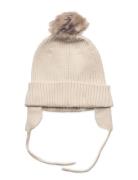 Cap Knitted W Pom Pom Lindex Cream