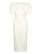 Lace Midi Fitted Dress ROTATE Birger Christensen White