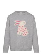 Sweater Knitted Animal Lindex Grey