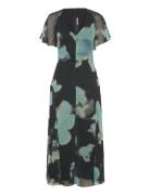 Chiffon Flowy Maxi Dress ROTATE Birger Christensen Black