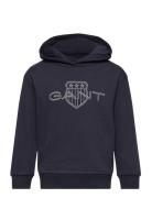 Relaxed Contrast Shield Hoodie GANT Navy