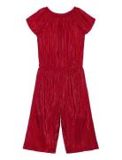 Jumpsuit S S Plisse Foil Sprin Lindex Red