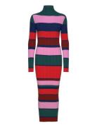 Multicolor Striped Knitted Dress Bobo Choses Patterned