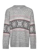 Sweater Winter Fair Isle Lindex Grey