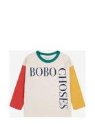 Bobo Choses Square Color Block T-Shirt Bobo Choses Cream