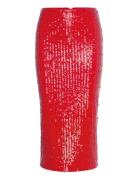 Sequins Pencil Skirt ROTATE Birger Christensen Red