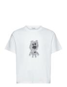 Boxy Lightweight Graphic T-Shirt Weekday White