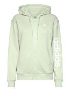 Essentials Linear Full Zip French Terry Hoodie Adidas Sportswear Green