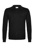 Ecovero L/S V-Neck Polo Lindbergh Black