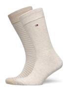 Th Men Small Stripe Sock 2P Tommy Hilfiger Beige