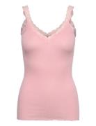 Rmwbalta Modal Sl V-Neck Top RM By Rosemunde Pink