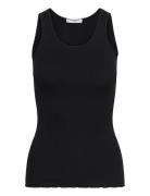 Rwbeatha Sl U-Neck Top Rosemunde Black