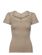 Rwbeatha Capsleeve Regular T-Shirt Rosemunde Beige