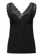 Rwbiarritz Sl Strap Lace Top Rosemunde Black