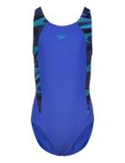 Girls Hyperboom Splice Muscleback Speedo Blue