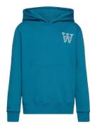 Izzy Junior Sleeve Print Hoodie WOOD WOOD Blue