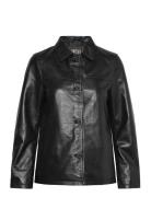 Leah Leather Worker Jacket Jofama Black