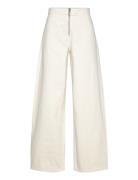 Wide Leg Jeans With Zip Mango Beige