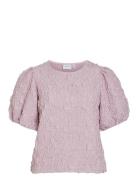 Visophia O-Neck 2/4 Top/Dc Vila Pink