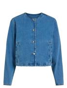 Vireba L/S O-Neck Denim Jacket - Noos Vila Blue
