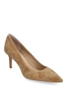 Lanette Suede Pump Lauren Ralph Lauren Beige