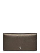 Crosshatch Leather Slim Wallet Lauren Ralph Lauren Brown