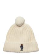 Polo Bear Rib Pom-Pom Beanie Hat Polo Ralph Lauren Cream