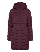 Chevron-Quilted Hooded Jacket Lauren Ralph Lauren Burgundy