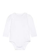 Puff-Sleeve Jersey Bodysuit Ralph Lauren Baby White