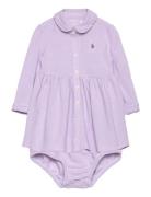 Oxford Mesh Dress & Bloomer Ralph Lauren Baby Purple