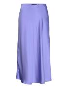 Satin Charmeuse Midi Skirt Lauren Ralph Lauren Blue