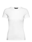 Rfnd Strtch 1X1 Rib-S/S Top Lauren Ralph Lauren White