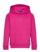 Floral Big Pony Fleece Hoodie Ralph Lauren Kids Pink