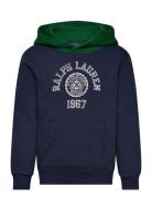 Logo Color-Blocked Fleece Hoodie Ralph Lauren Kids Navy