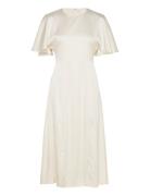 Satin Midi Slit Dress ROTATE Birger Christensen Cream