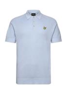 Linen Blend Knitted Polo Lyle & Scott Blue