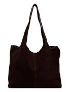 Suede Shopper Bag Mango Brown