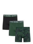 Cotton Stretch Boxer 3P Björn Borg Green